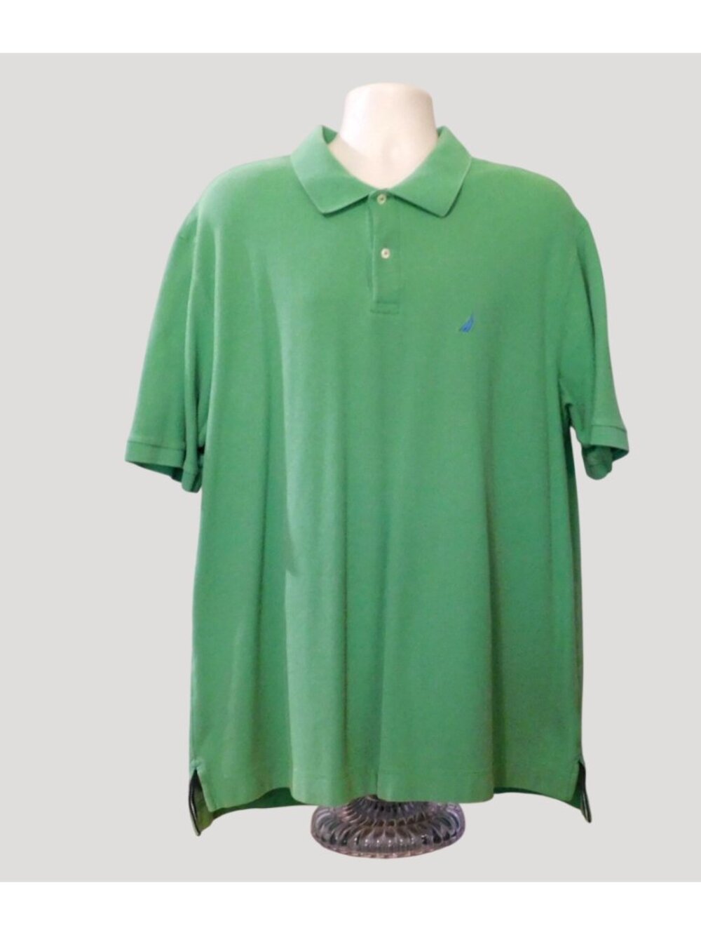 Nautica True Deck Polo Shirt Mens 2XLT Green Big Tall SS Classic Fit Cotton - Picture 4 of 7